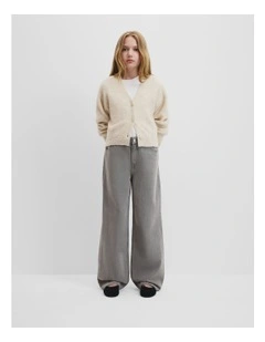 Teen Mid Rise Straight Jean in Grey