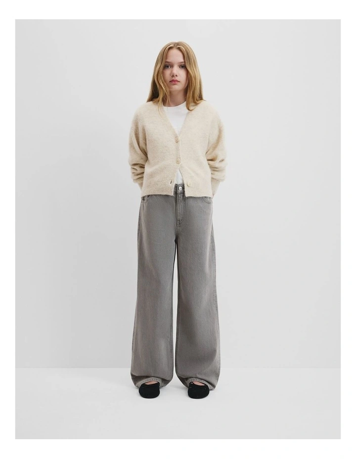 Teen Mid Rise Straight Jean in Grey image 1