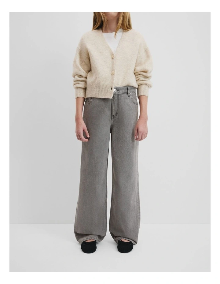 Teen Mid Rise Straight Jean in Grey image 2