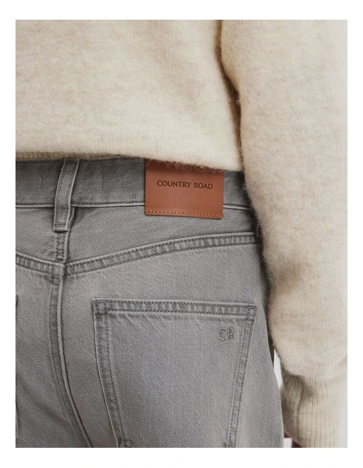 Teen Mid Rise Straight Jean in Grey image 3