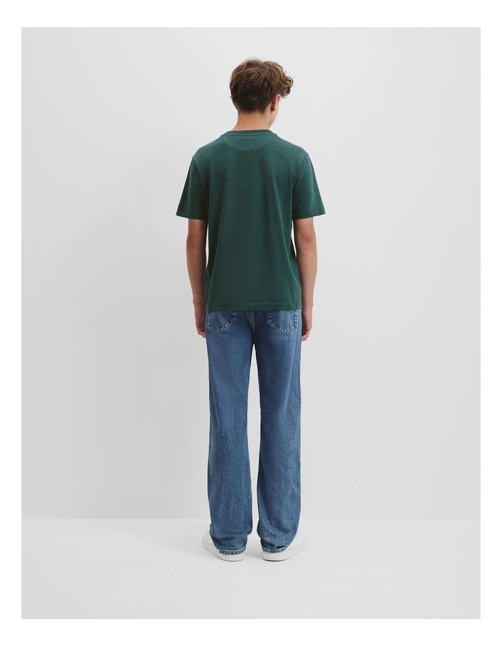 Teen Australian Cotton Heritage Oversized T-Shirt in Bottle Green image 4