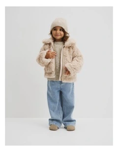 Shearling Jacket in Stone