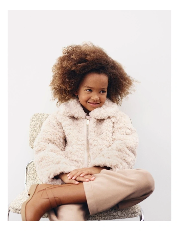 Shearling Jacket in Stone image 2