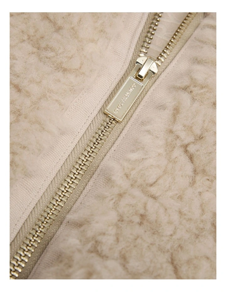 Shearling Jacket in Stone image 3