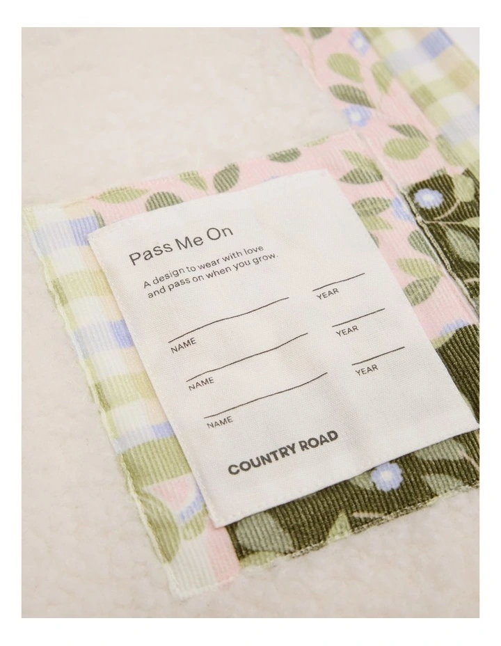 Quilted Patchwork Jacket in Multicolour image 7