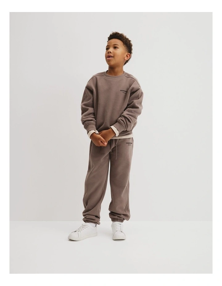 Australian Cotton Modern Sweat in Chocolate image 1