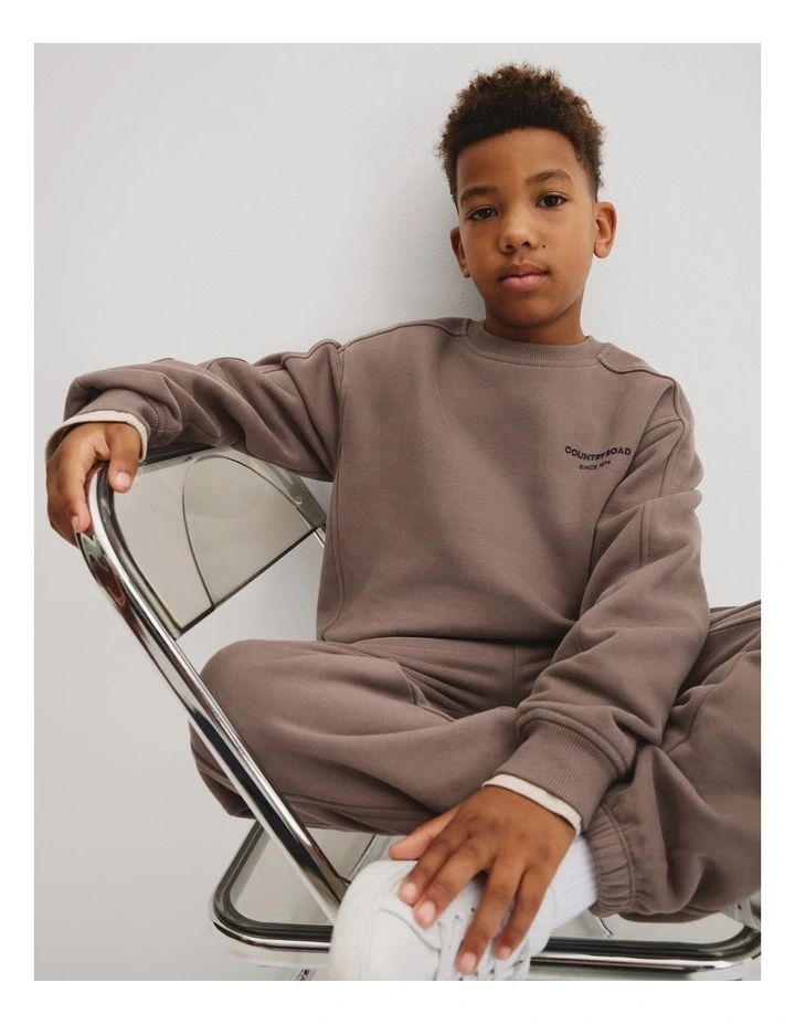 Australian Cotton Modern Sweat in Chocolate image 2