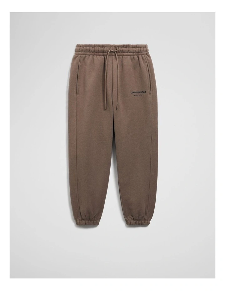Australian Cotton Modern Track Pant in Chocolate image 1