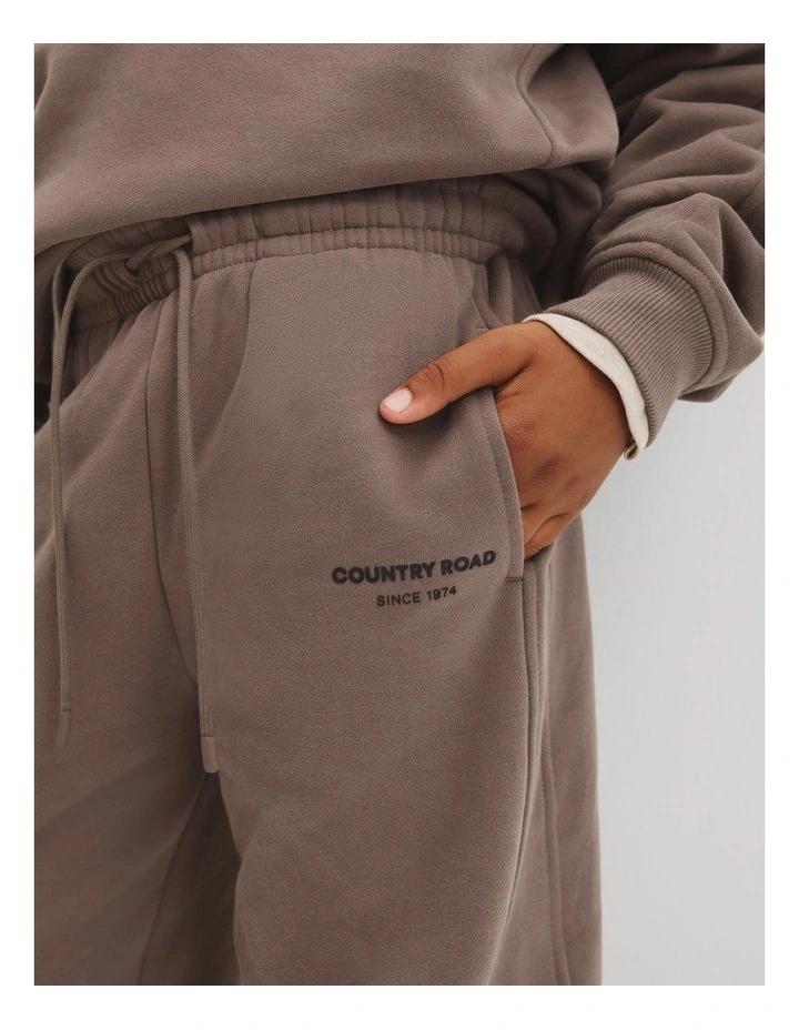 Australian Cotton Modern Track Pant in Chocolate image 2