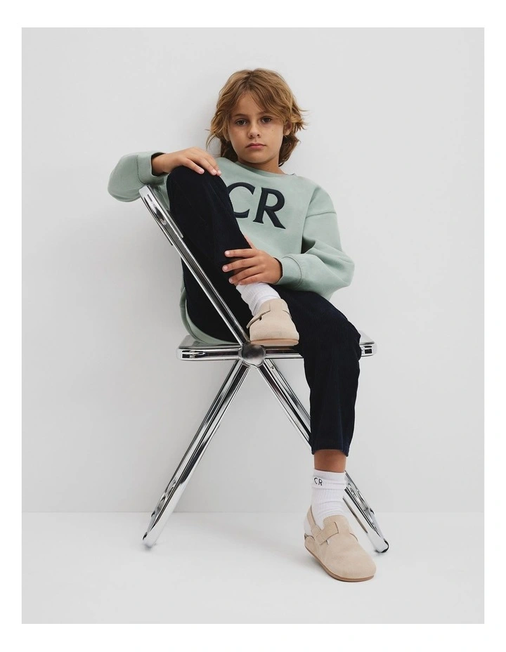 Cotton Oversized Country Road Logo Sweat in Fern image 1