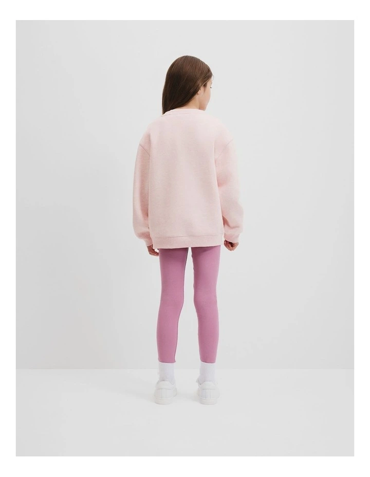 Cotton Oversized Country Road Logo Sweat in Pink Marle image 3
