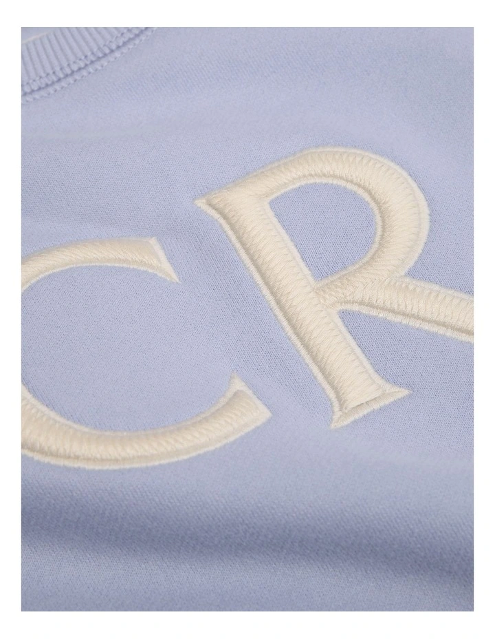 Cotton Oversized Country Road Logo Sweat in Bluebell image 2
