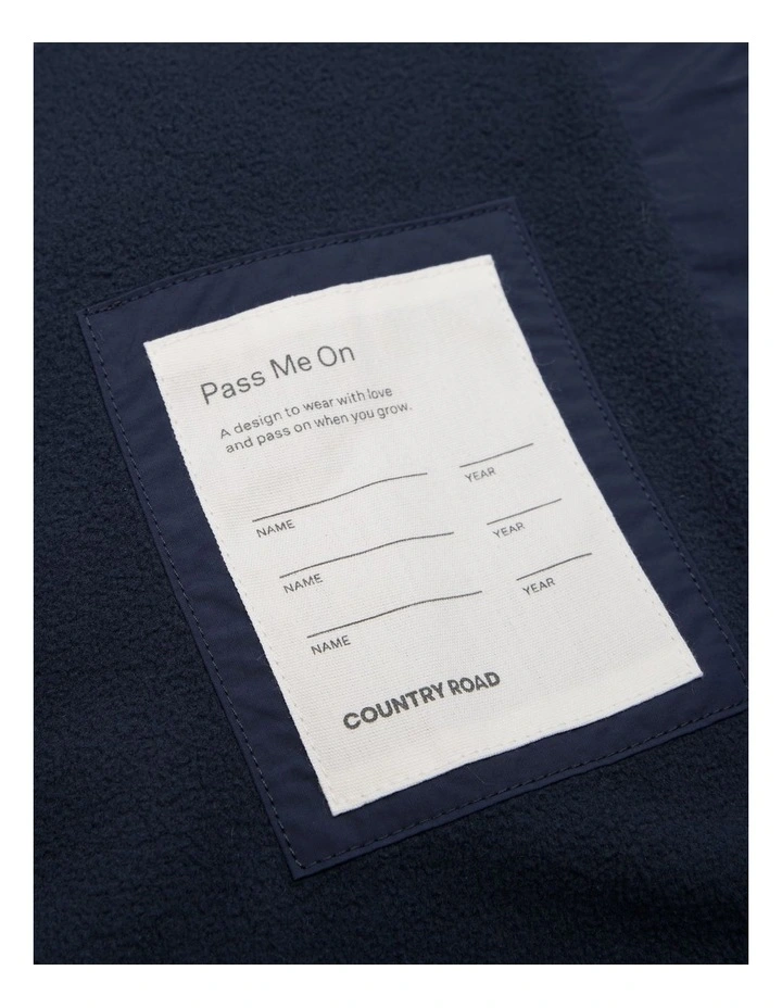 Nylon Puffer Jacket in Navy image 3