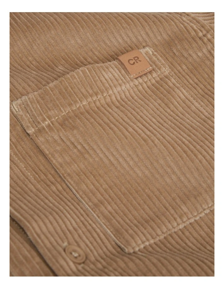 Cotton Corduroy Shirt in Almond image 3