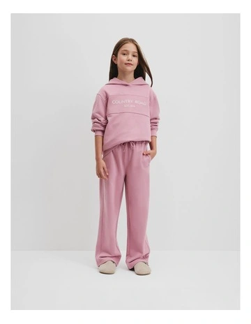 Towards Circularity Track Pant in Dusty Rose