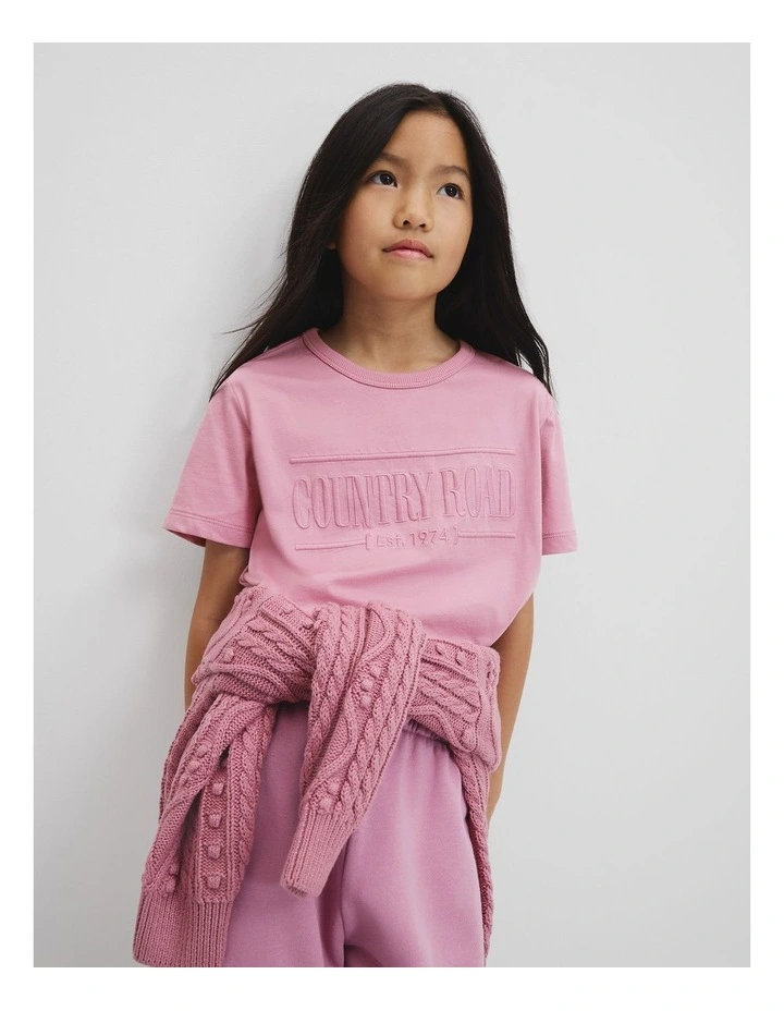 Verified Australian Cotton Heritage T-shirt in Berry image 1