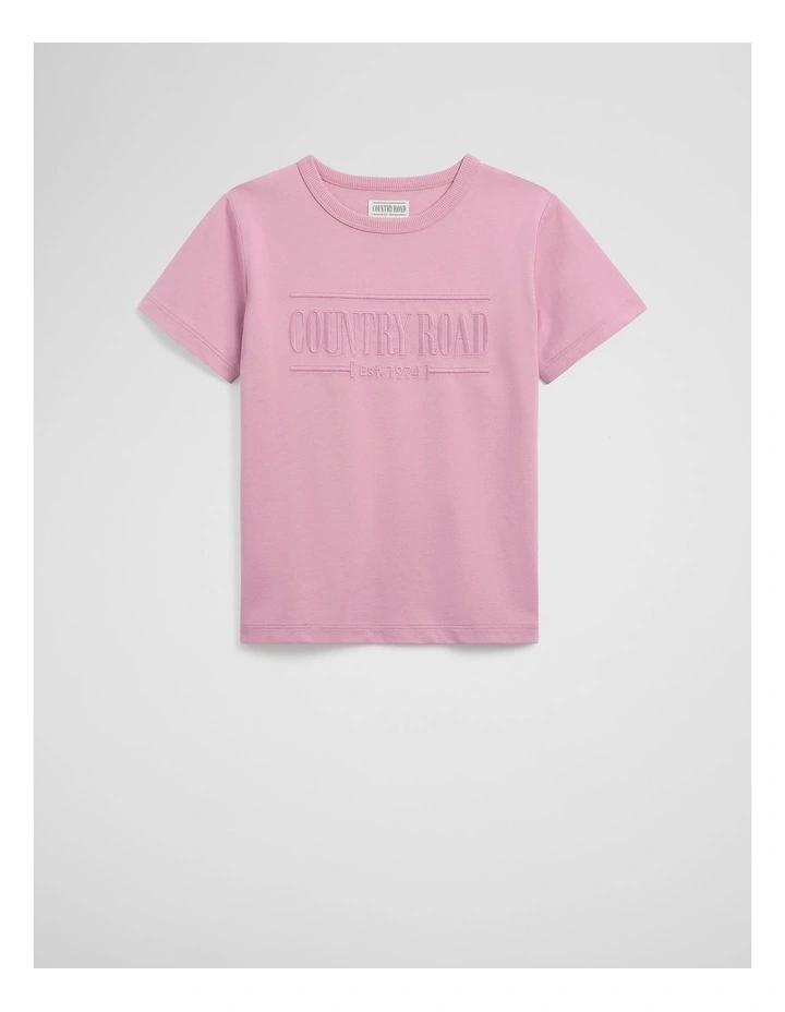 Verified Australian Cotton Heritage T-shirt in Berry image 4