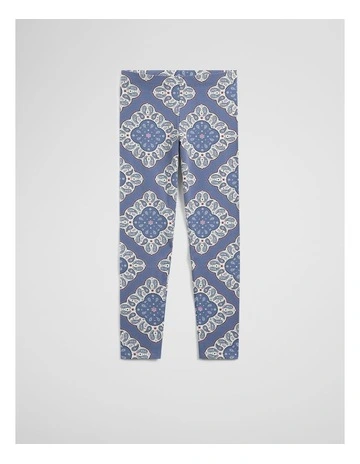 Organically Grown Cotton Blend Paisley Legging in Paisley Print