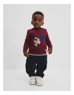 Organically Grown Cotton Blend Cowboy Knit in Garnet