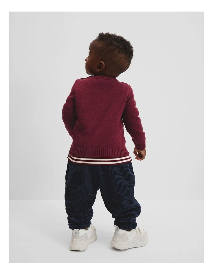 Organically Grown Cotton Blend Cowboy Knit in Garnet image 3