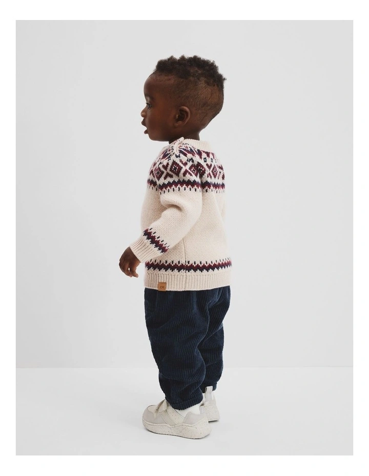 Fair Isle Knit in Stone Marle image 4