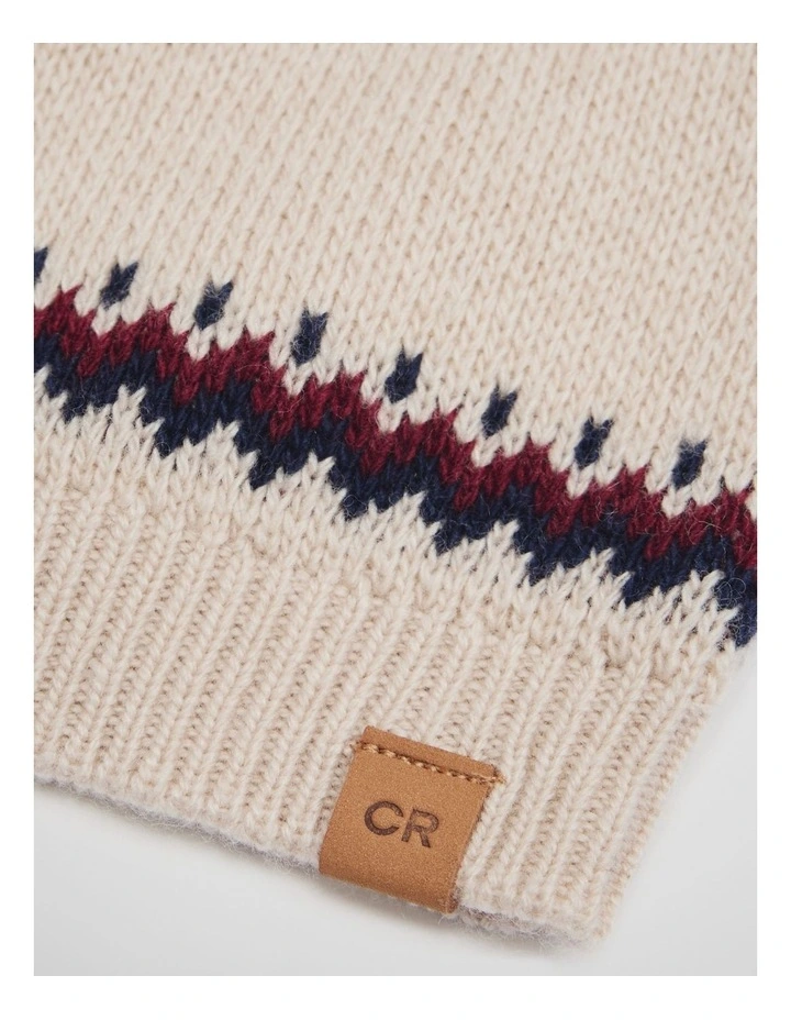 Fair Isle Knit in Stone Marle image 6