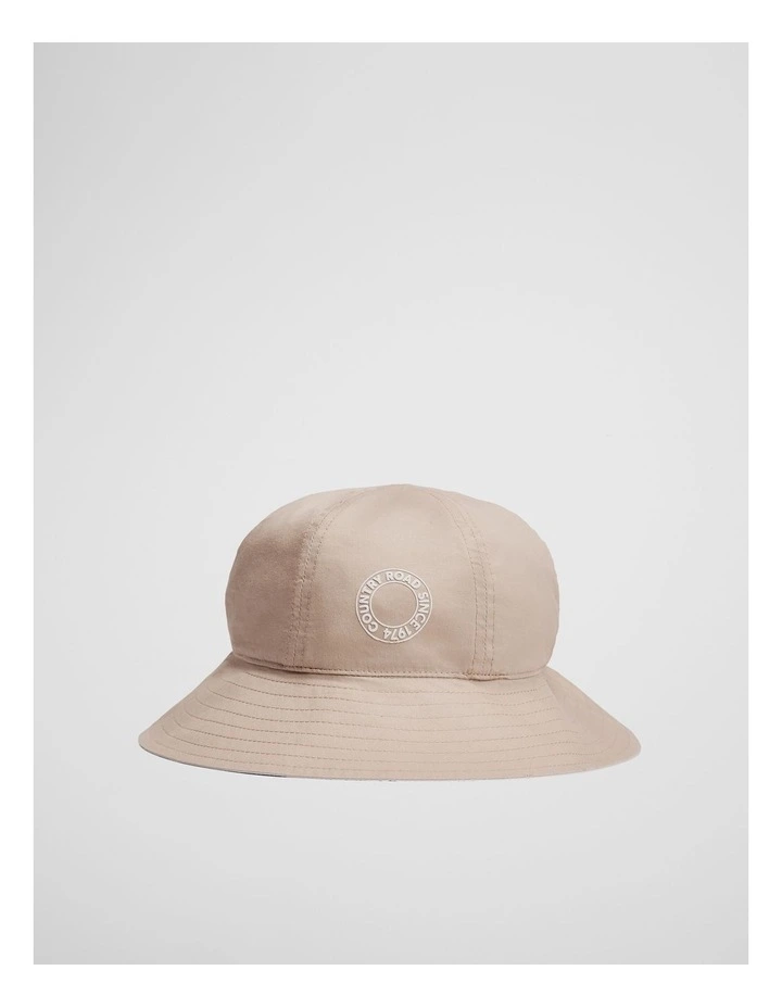 Baby Round Logo Hat in Oat image 1