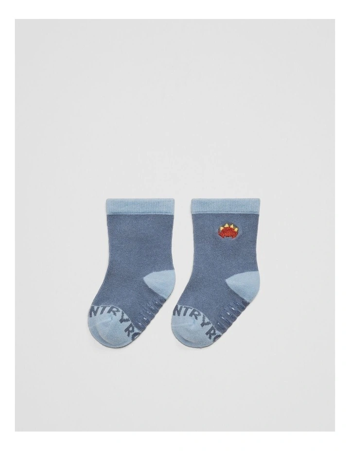 Dino Socks in Slate Blue image 1