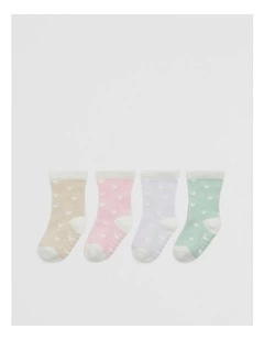 Baby Sock Pack of 4 in Multi