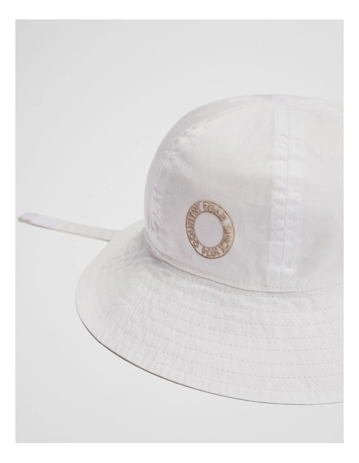 Newborn Round Logo Hat in Oat image 2