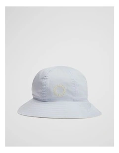 Newborn Round Logo Hat in Soft Blue