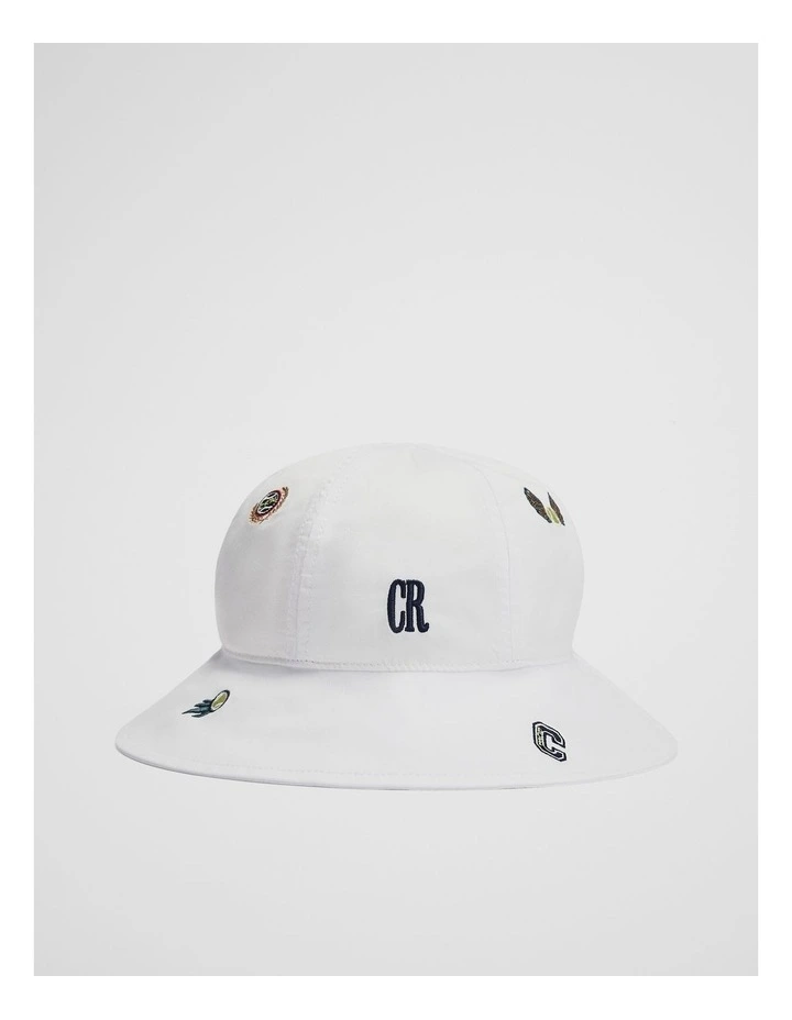 Baby Embroidered Bucket Hat in Marshmallow image 1