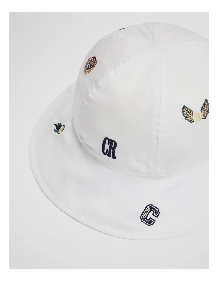 Baby Embroidered Bucket Hat in Marshmallow image 2