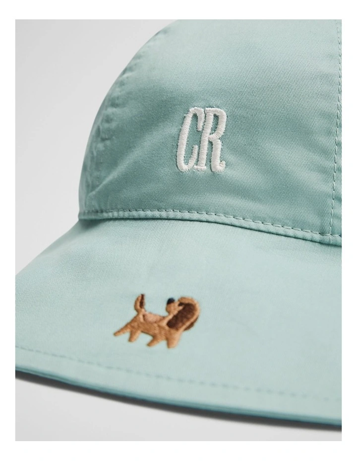 Baby Embroidered Bucket Hat in Blue Gum image 2
