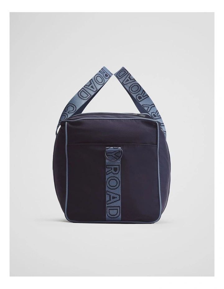 Recycled Nylon Logo Weekender in Navy image 2