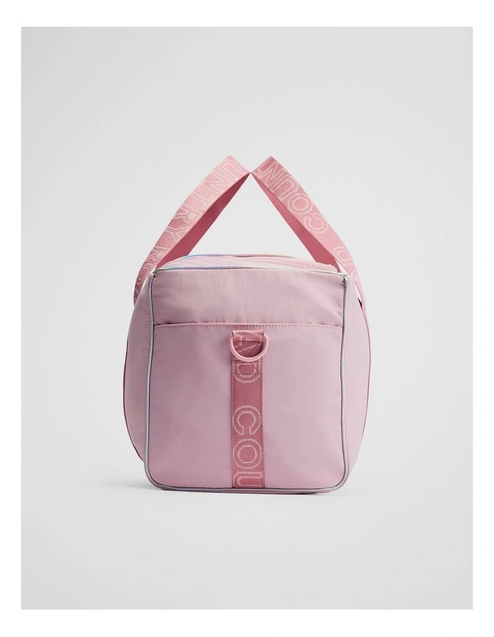 Recycled Nylon Logo Weekender in Mineral Pink image 2