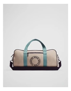 Round Logo Tote in Latte