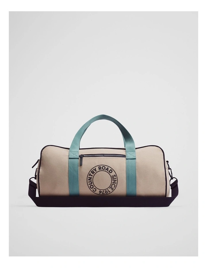 Round Logo Tote in Latte image 1