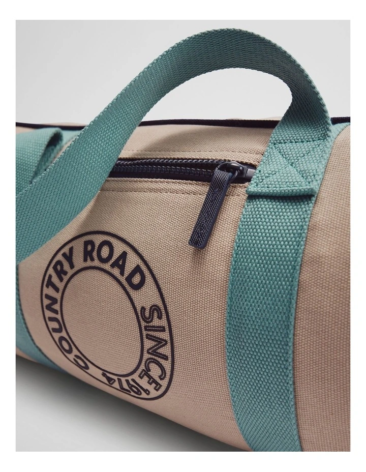 Round Logo Tote in Latte image 3
