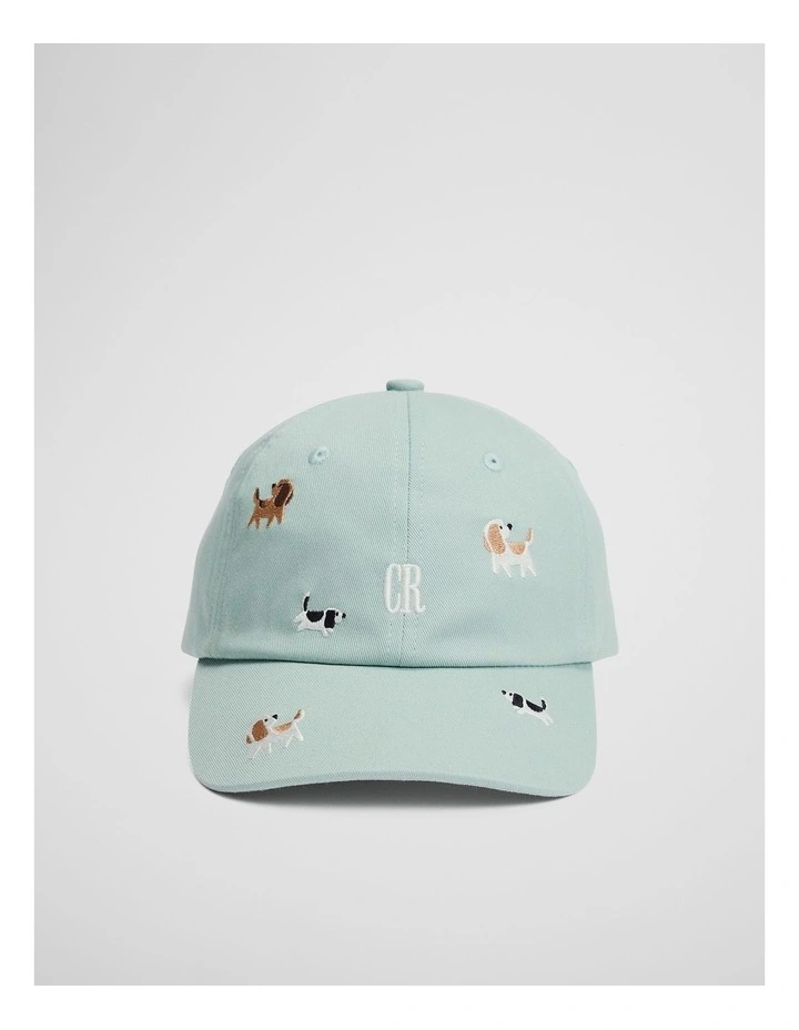 Child Embroidered Cap in Blue Gum image 1