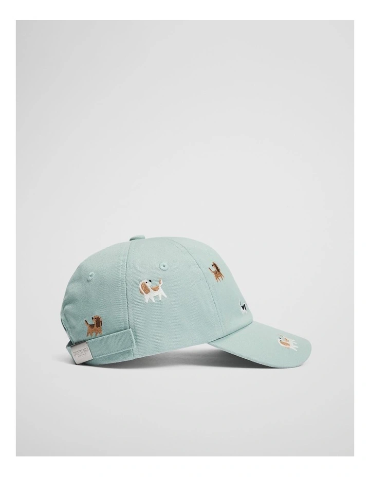 Child Embroidered Cap in Blue Gum image 2
