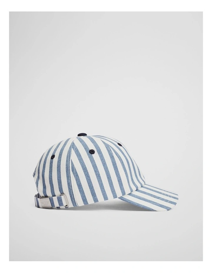 Stripe Logo Cap in Slate Blue image 2