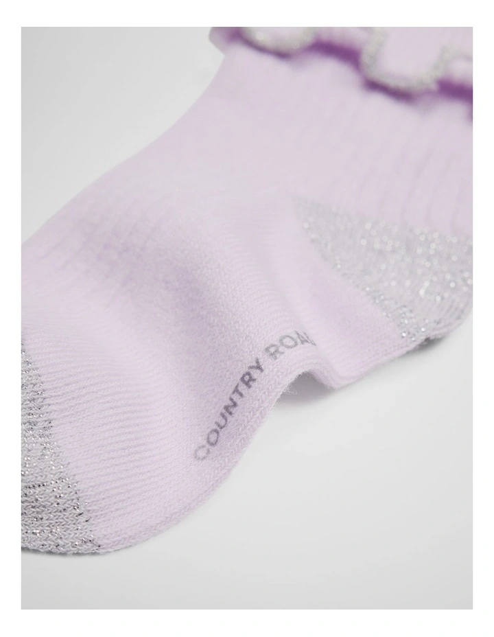 Heart Frill Sock in Lilac image 2