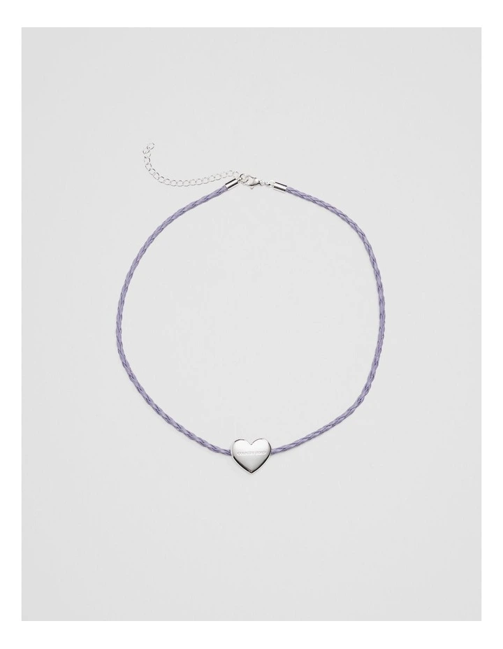 Heart Rope Necklace in Lilac image 1