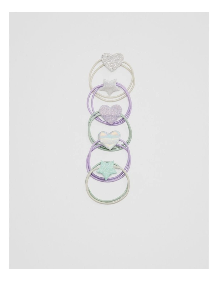 Star Hair Ties in Lilac Multi image 1