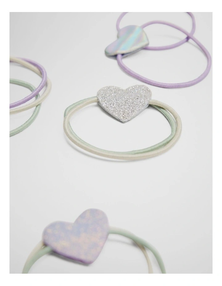 Star Hair Ties in Lilac Multi image 2