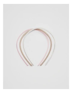 Headband Pack Of 3 in Pink Multi