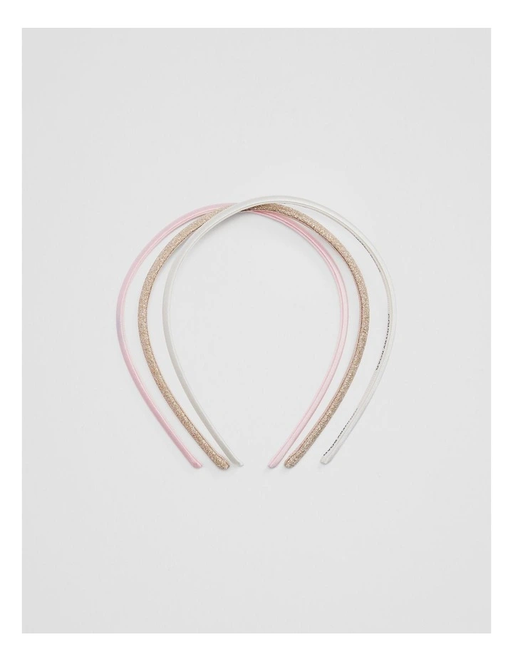 Headband Pack Of 3 in Pink Multi image 1