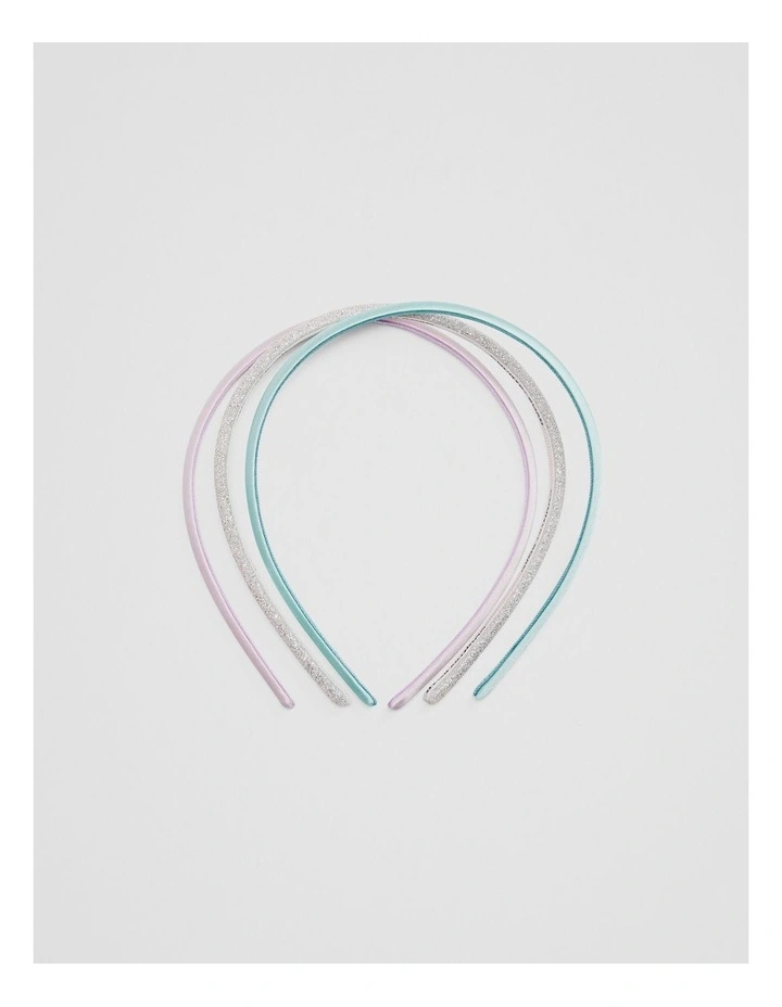 Headband Pack Of 3 in Lilac Multi image 1
