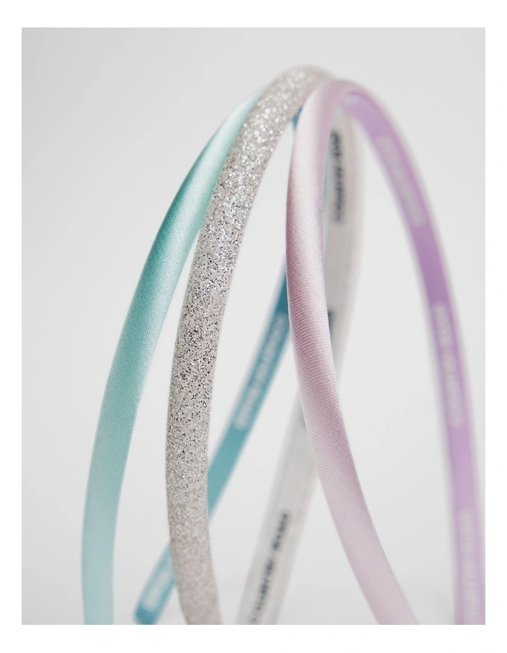 Headband Pack Of 3 in Lilac Multi image 2